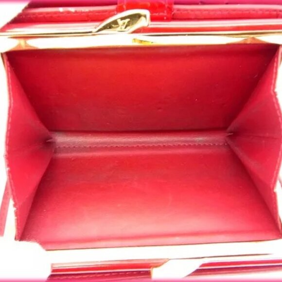 Louis Vuitton Wallet Purse Coin purse Vernis Red Woman Authentic - Picture 5 of 11